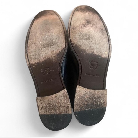 VTG Men’s Domani Black Leather Basket Weave Tassel Loafers Size US 9.5 - Picture 6 of 7